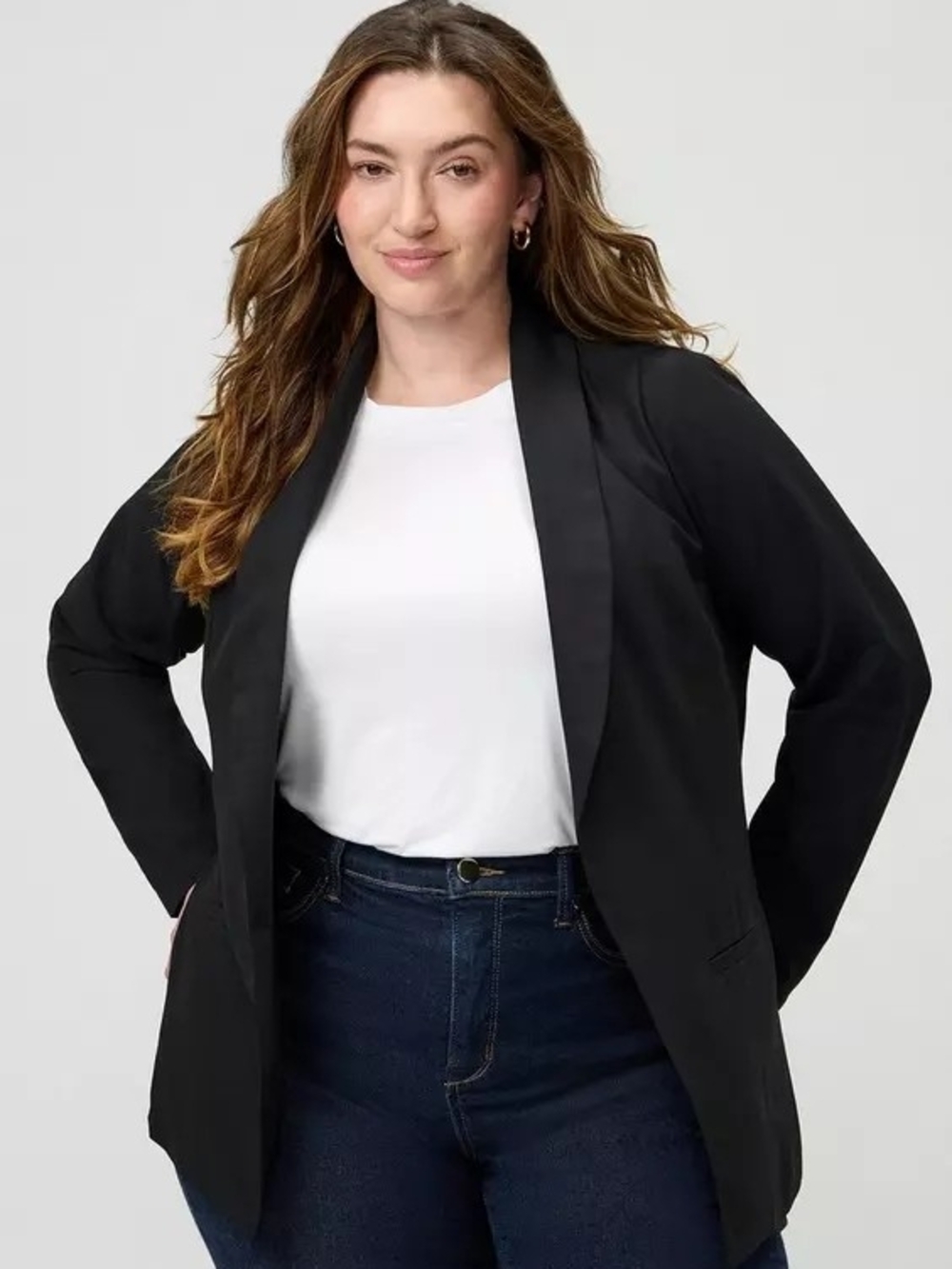 Torrid Black Crepe Longline Blazer | Plus Size 2X